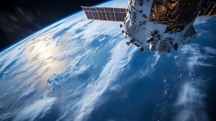 A photograph of the International Space Station