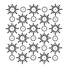 Geometric ornament of circles pattern, doodle hand-drawn