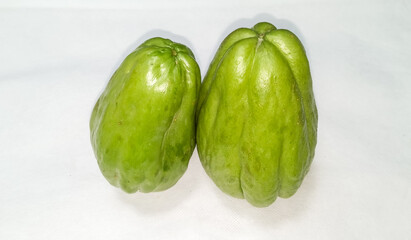 Chayote Vegetable isolated white background