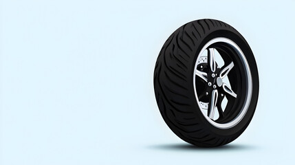 A vector of a motorbike tire, simple and circular, with no background detail. Minimalist motorcycle tire vector.