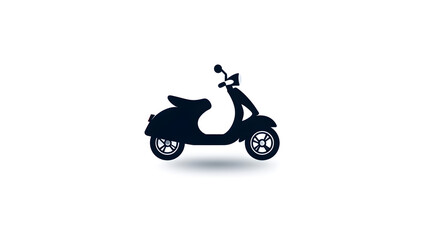 Fototapeta premium A minimalist scooter icon, using basic curves and angles to outline the vehicle's structure. Simple scooter icon.