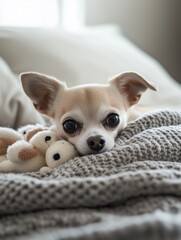 Chihuahua with Stuffed Toys