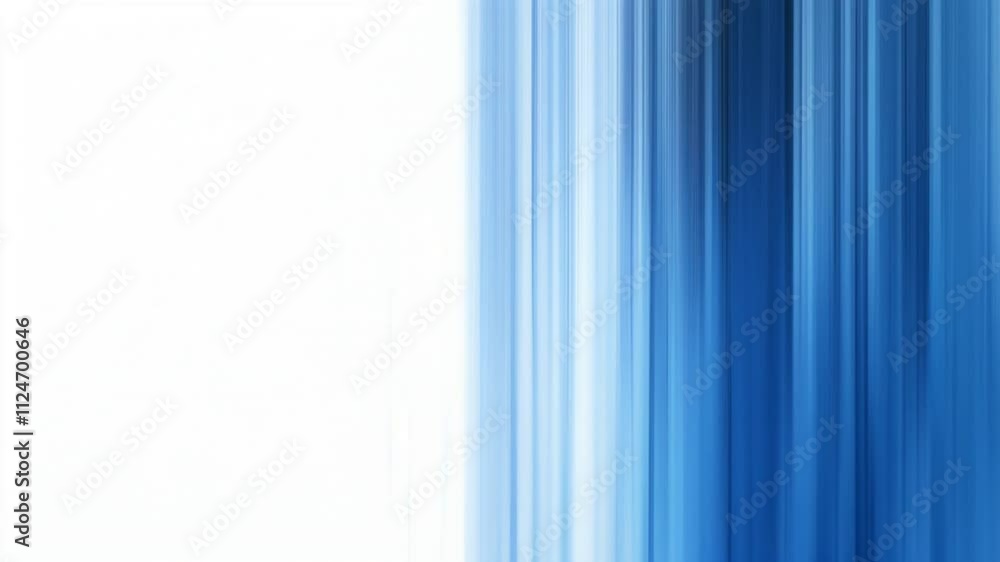 Poster vertical blue and white abstract lines create a calm and serene visual experience for the viewer