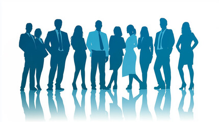 チームのシルエットイラスト