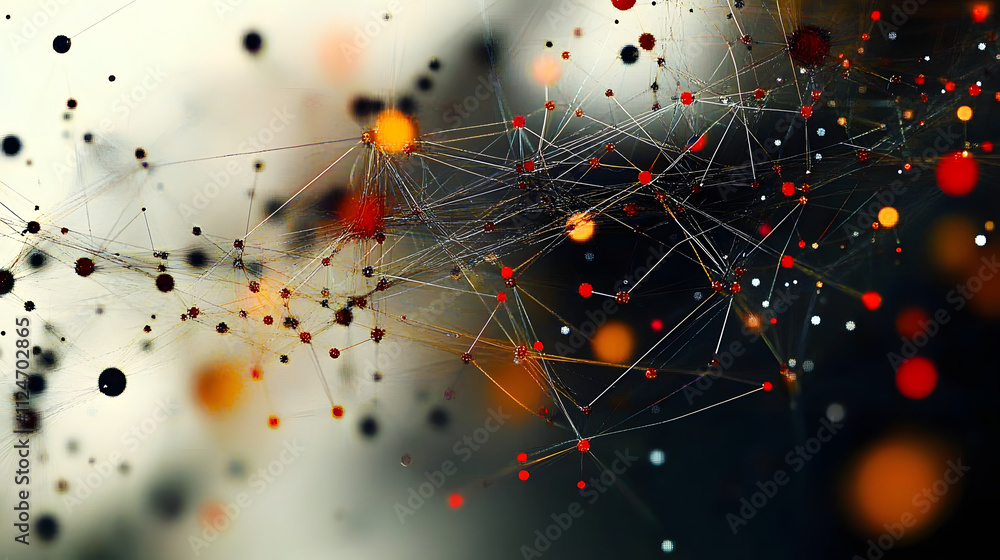 Aufkleber abstract network of business data points