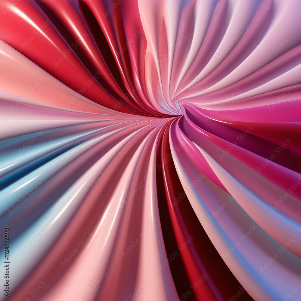 Poster swirling colors create a mesmerizing abstract pattern in shades of pink and red