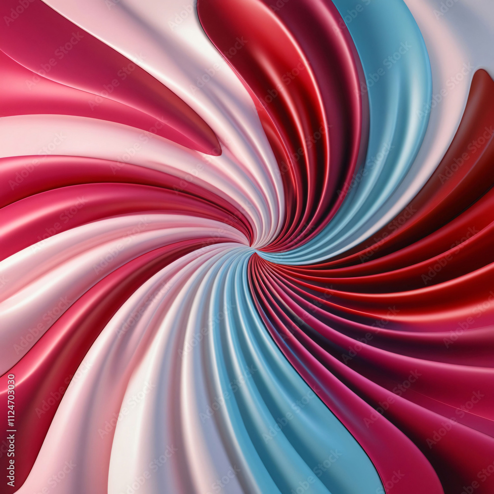 Poster swirling colors create a mesmerizing abstract pattern in shades of pink and red