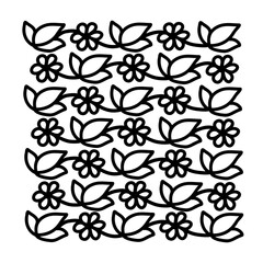 Botanical ornament pattern, hand-drawn doodle