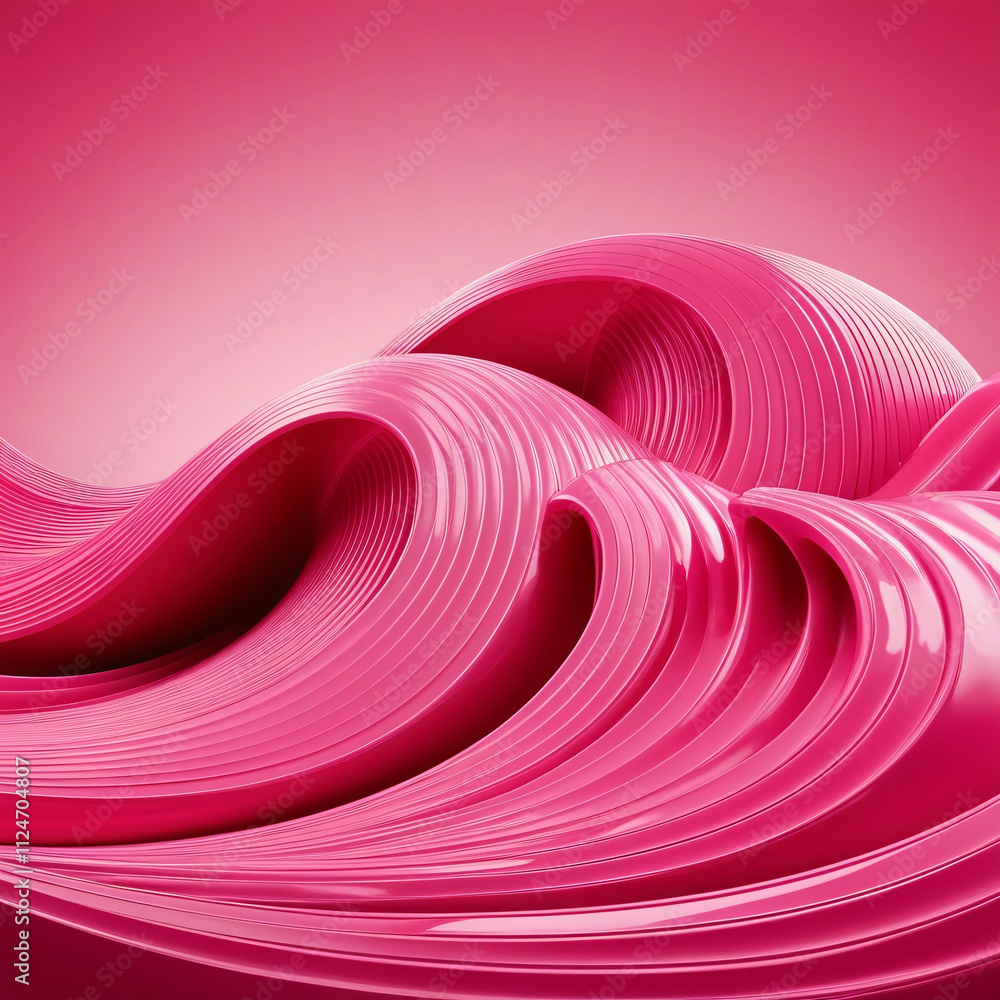 Aufkleber swirling pink abstract pattern showcasing smooth curves and vibrant colors in a dynamic design