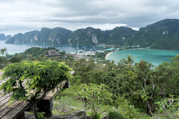 View of the island of Koh Phi Phi in northern Thailand