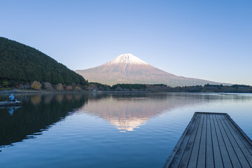 Mt. Fuji with a nice red sunset