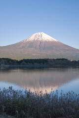 Mt. Fuji with a nice red sunset