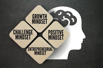 What are the 4 mindsets?growth mindset, positive mindset, entrepreneurial mindset, and challenge...