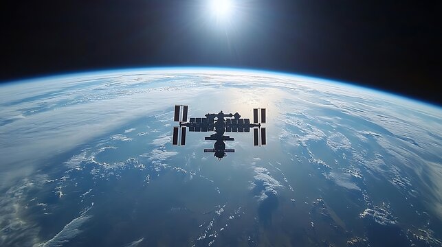 A photograph of the International Space Station - Powered by Adobe