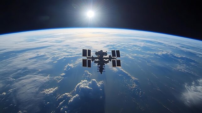 A photograph of the International Space Station