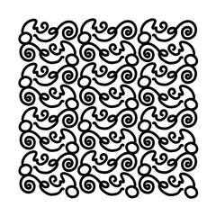 Botanical ornament pattern, hand-drawn doodle