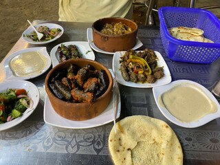 food in a restaurant