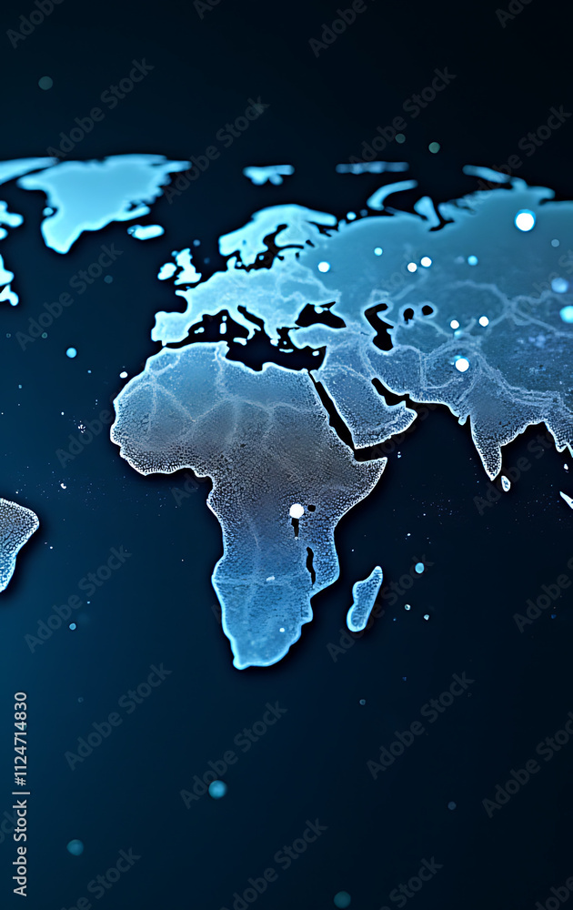 Poster saudi arabia is depicted on an abstract map connected to a broader global network for data transfer 