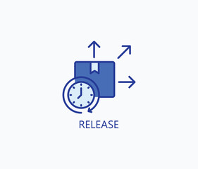 Release vector, icon or logo sign symbol illustration 