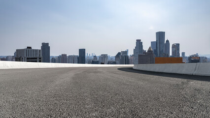 Panoramic Urban Skyline View from Elevated Perspective