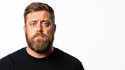 Fototapeta premium Professional portrait of a software developer in a neutral setting with focused expression