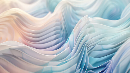 3d abstract background of glass waves