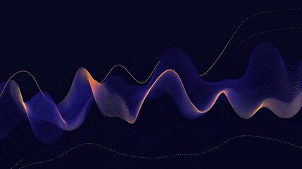 Abstract Wave Background.  Digital art, technology concept.