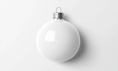 silver christmas ball