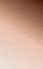 Vertical abstract, Mocha Mousse background with an empty space for the text. The beige texture of the grain watercolor paper. Gradient wallpaper