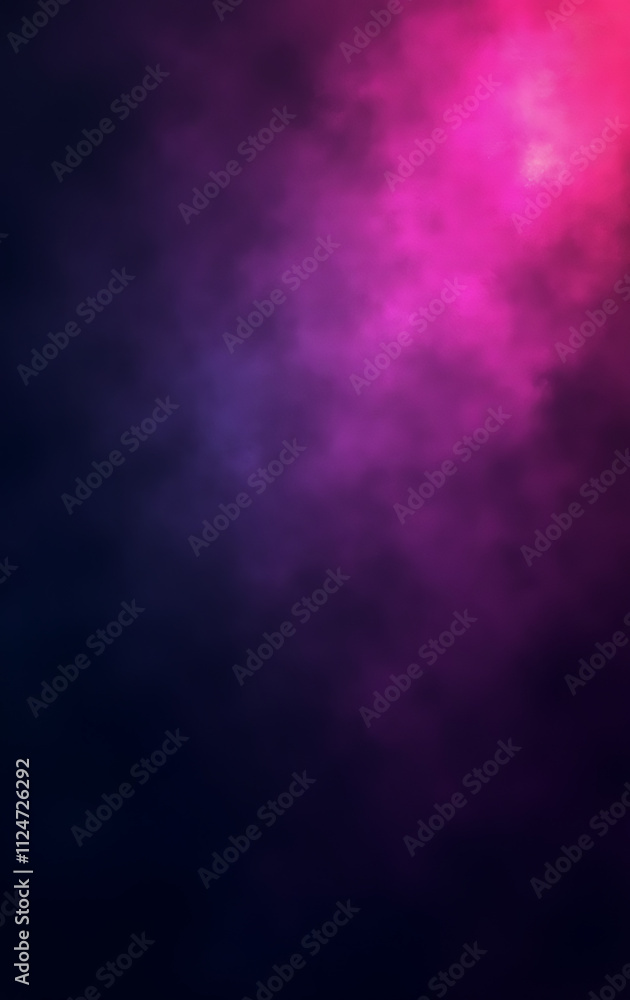 Poster background features dark purples and blacks with a glow of vibrant colors through a textured, noisy 