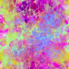 Bold bright neon multicolor abstract blurry painted seamless pattern Grunge effect Grainy multicolor background