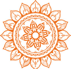 Beautiful flower art and mandala vector design