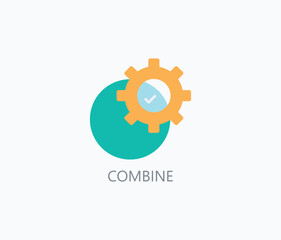 Combine Vector, Icon Or Logo Sign Symbol Illustration 