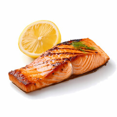 Grilled Salmon Fillet with Lemon and Dill   Healthy Seafood Dinner Recipe