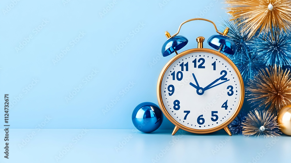 Fototapete new year card for the year 2025 with beautiful background. a happy new year is in the center of atte