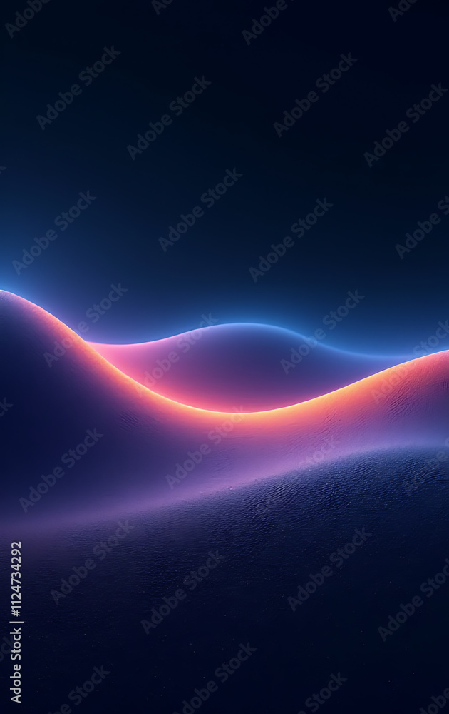 Poster a dark noise texture serves as a dramatic backdrop for a vibrant blue, purple, and orange color grad