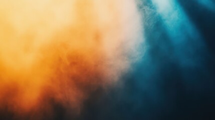 Obraz premium Abstract Colorful Fog with Light Rays in Blue and Orange Background