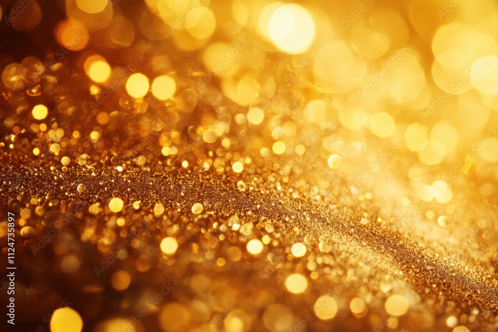 Aufkleber golden bitcoin coin macro shot gleaming surface sparkling bokeh warm golden light digital currency