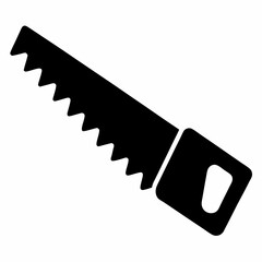 Minimalist Black Saw Silhouette Vector Design