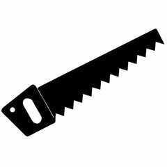 Minimalist Black Saw Silhouette Vector Design