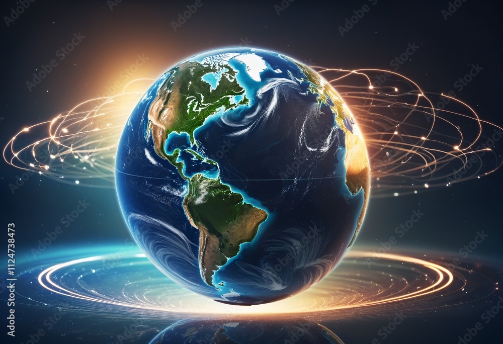 Aufkleber the connected world: exploring the global network of information and communication
