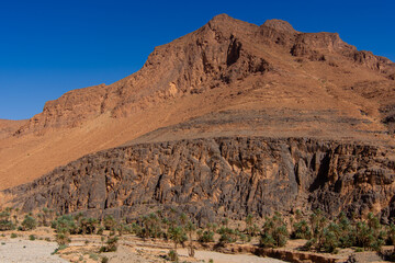View of the Anti Atlas geological formation in southern Morocco