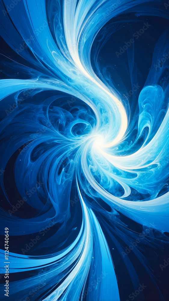 Wall mural blue abstract futuristic technology, cloud and data background