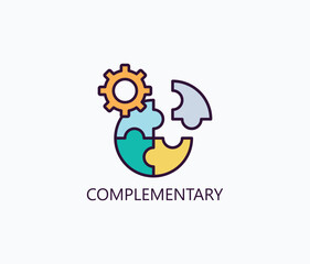 Complementary Vector, Icon Or Logo Sign Symbol Illustration 