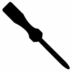 Minimalist Black Silhouette Chisel Vector Illustration