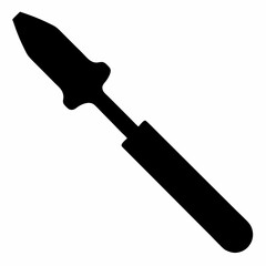 Minimalist Black Silhouette Chisel Vector Illustration