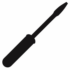 Minimalist Black Silhouette Chisel Vector Illustration