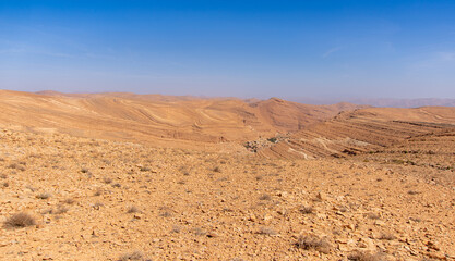 View of the Anti Atlas geological formation in southern Morocco