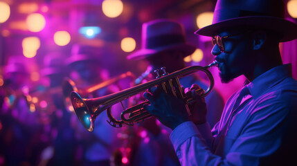 A jazz band in concert