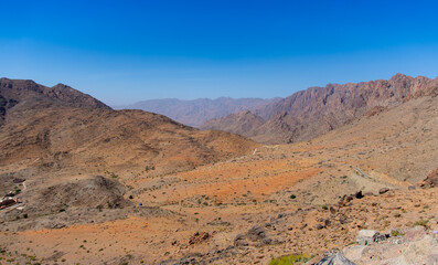 View of the Anti Atlas geological formation in southern Morocco